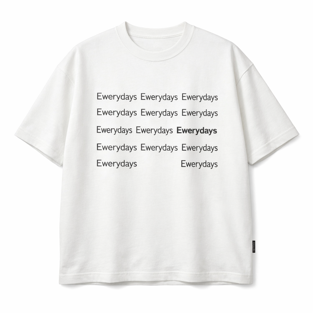 Ewerydays Typografisches Raster-T-Shirt