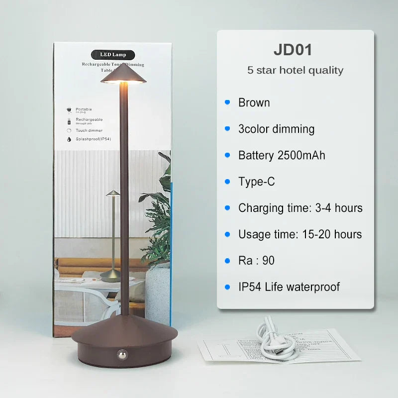 Ewerydays | Tischlampe | LED Kabellos, wiederaufladbar, dimmbar, wasserdicht, vielseitig