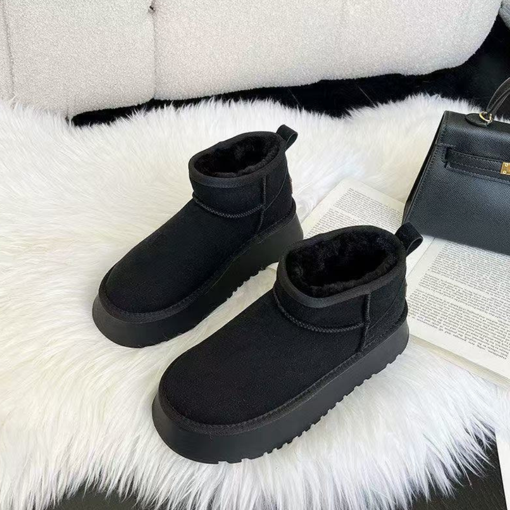 Ewerydays | Damen Plateaustiefel Fellfutter Stilvoll Komfort