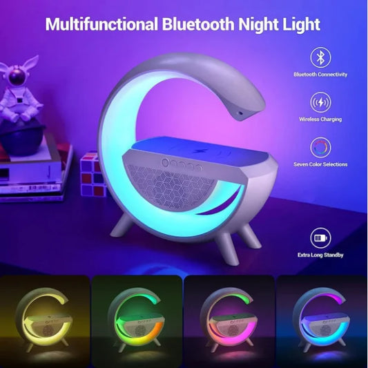 Ewerydays | Multifunktionaler Bluetooth-Lautsprecher mit Licht, kabellosem Laden & Uhr