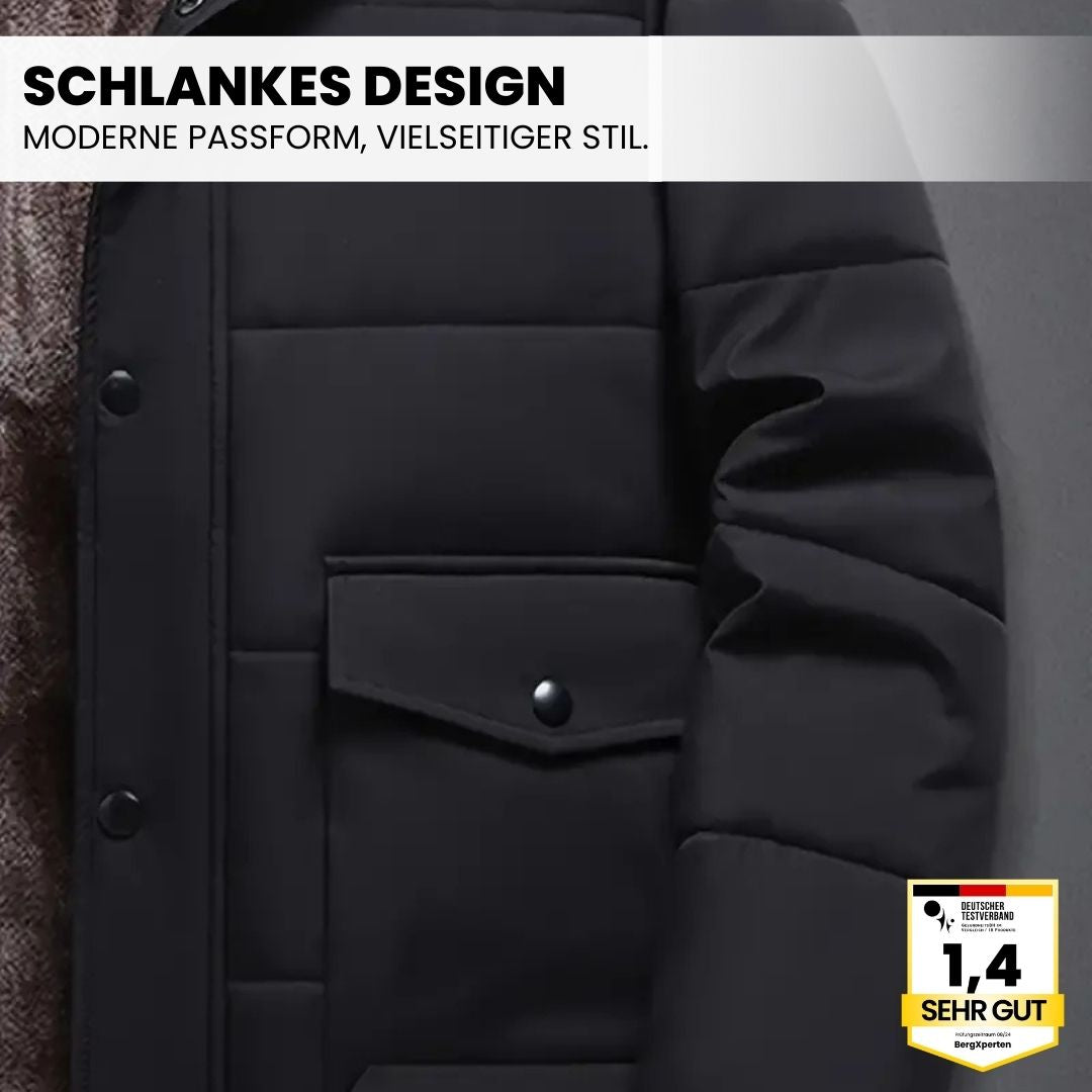 Ewerydays | ThermoMax - Herren-Kapuzenjacke für den Winter – Dick gefütterter, lässiger Windbreaker mit Taschen