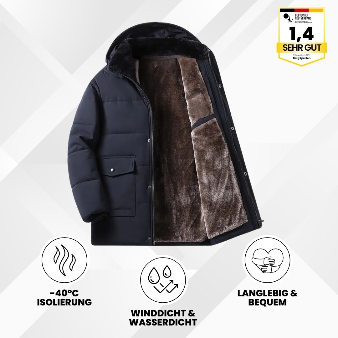 Ewerydays | ThermoMax - Herren-Kapuzenjacke für den Winter – Dick gefütterter, lässiger Windbreaker mit Taschen