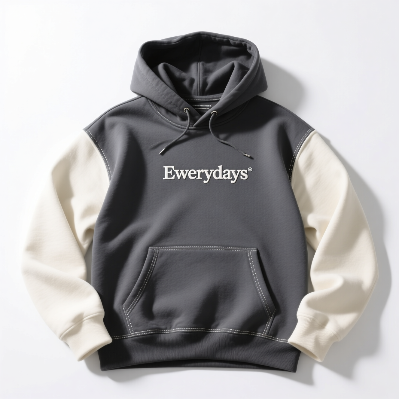 Ewerydays Kapuzenpullover mit charakteristischem Panel