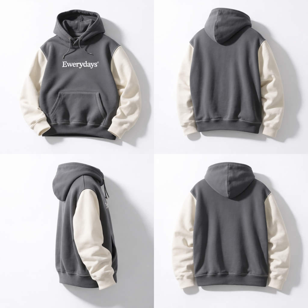 Ewerydays Kapuzenpullover mit charakteristischem Panel
