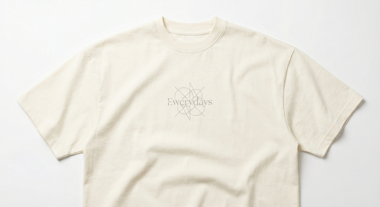 Ewerydays T-Shirt mit minimalistischem Grafikprint in der Mitte
