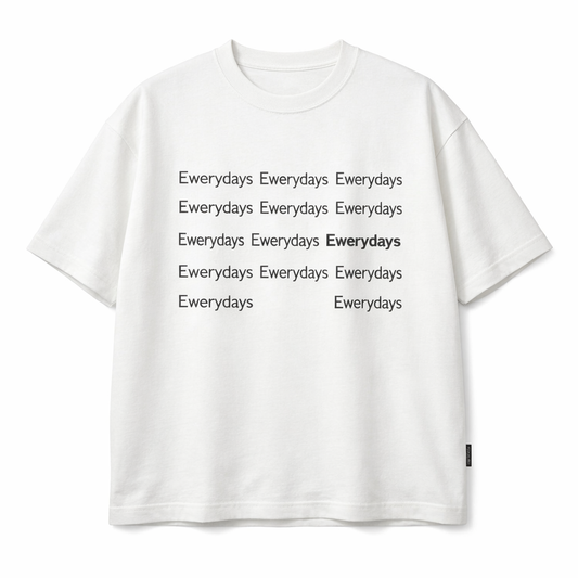 Ewerydays Typografisches Raster-T-Shirt