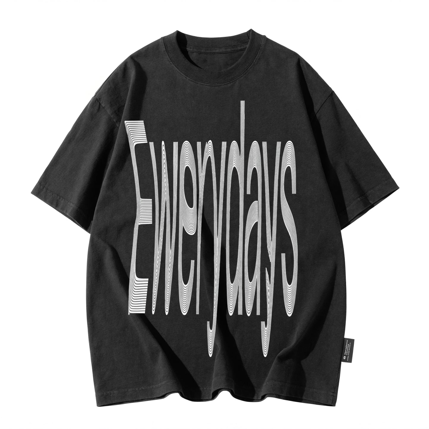 Ewerydays Abstraktes Typografie-T-Shirt