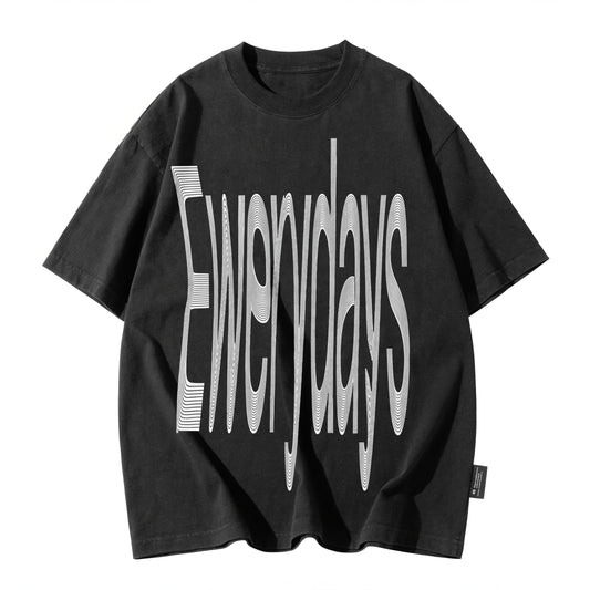 Ewerydays Abstraktes Typografie-T-Shirt