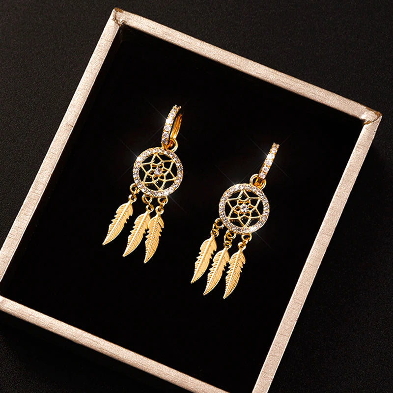 Ewerydays | Traumfänger-Ohrringe aus 14k Massivgold – Creolen