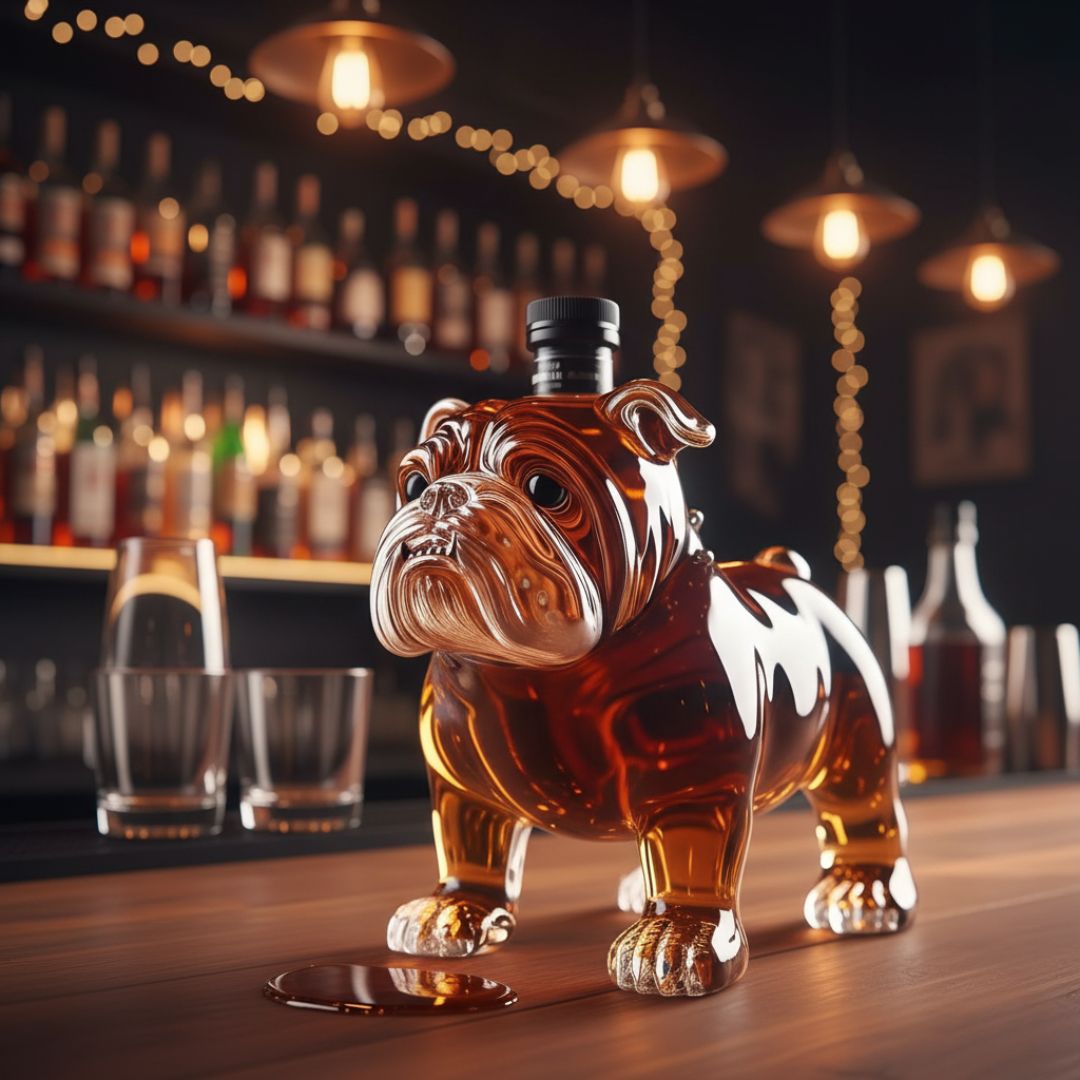 Ewerydays | Handgefertigte Flasche aus Glas in Hundeform – Hundeliebhaber lieben sie