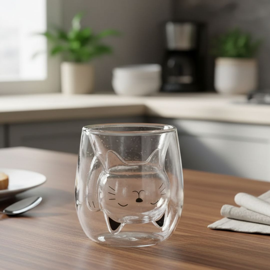 Ewerydays | MiauGlas Tasse - Handschonend, stilvoll, katzenlieb