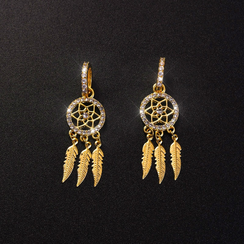 Ewerydays | Traumfänger-Ohrringe aus 14k Massivgold – Creolen
