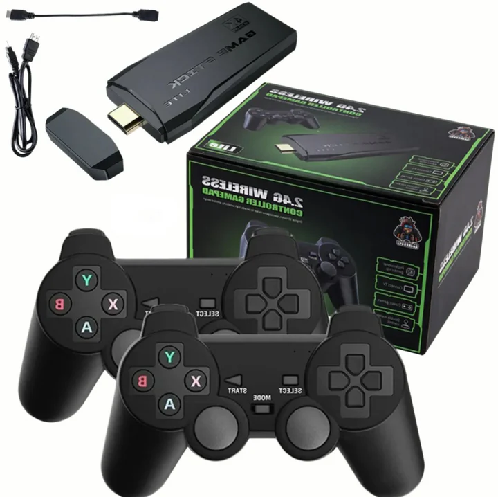 Ewerydays | HDMI 4K TV Spielstick Konsole | 64GB mit über 20.000 Retro-Spielen & 2 kabellosen Gamepads