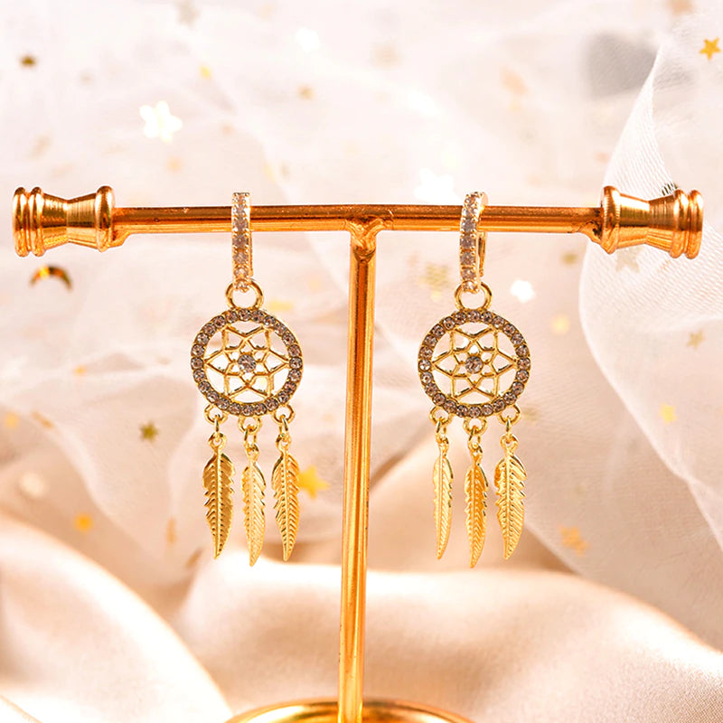 Ewerydays | Traumfänger-Ohrringe aus 14k Massivgold – Creolen