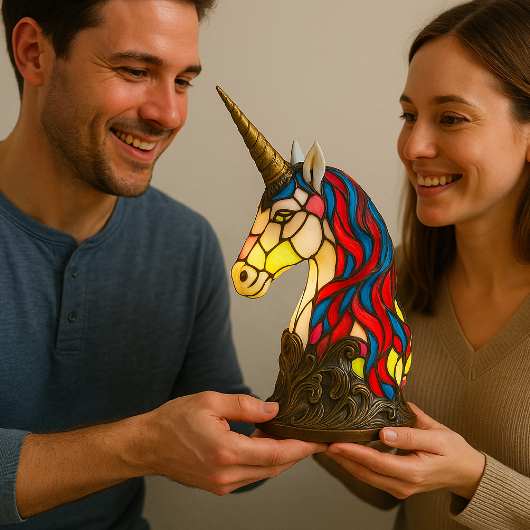 Ewerydays | LeuchtEinhorn - handgefertigte Lampe, die Herzen erstrahlen lässt