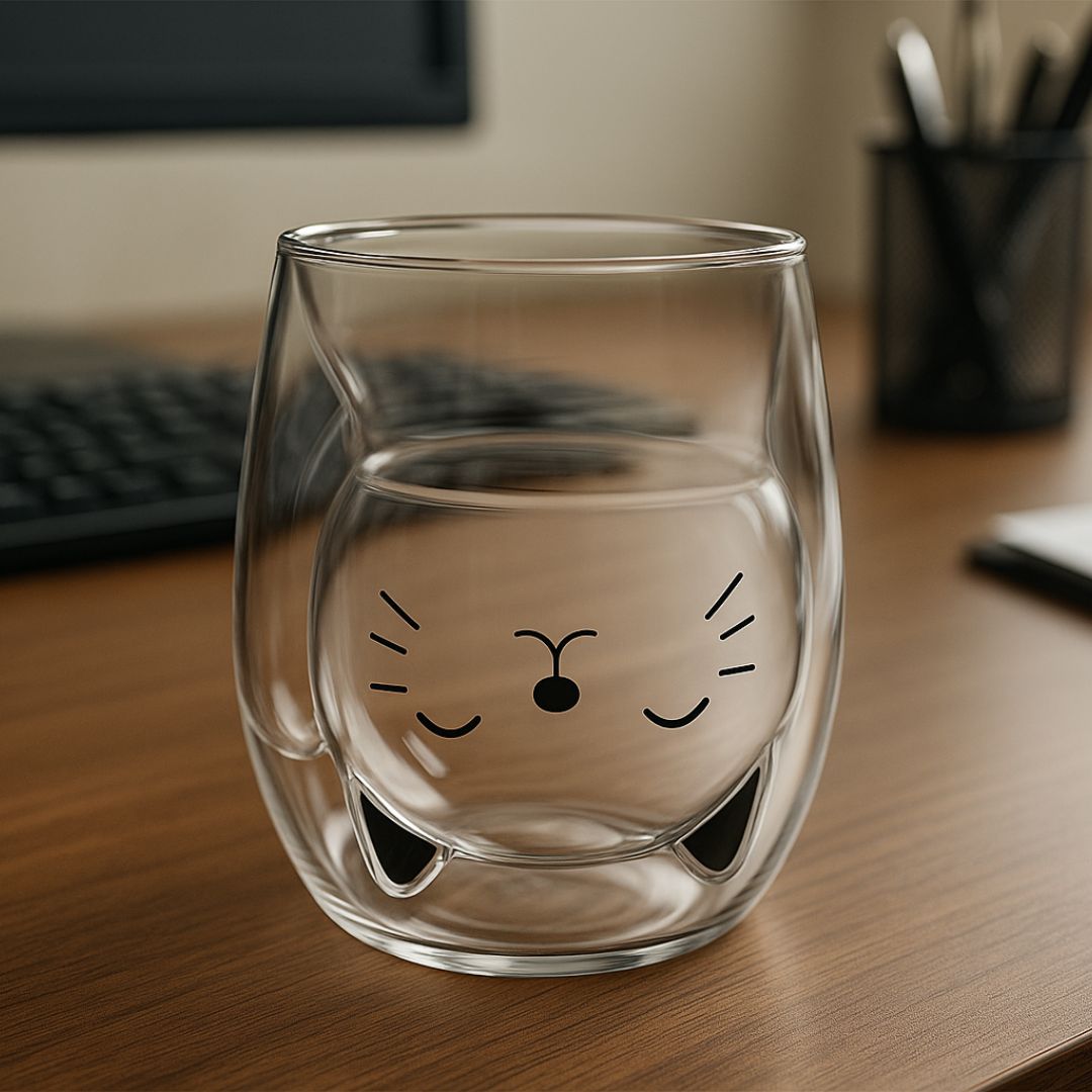 Ewerydays | MiauGlas Tasse - Handschonend, stilvoll, katzenlieb