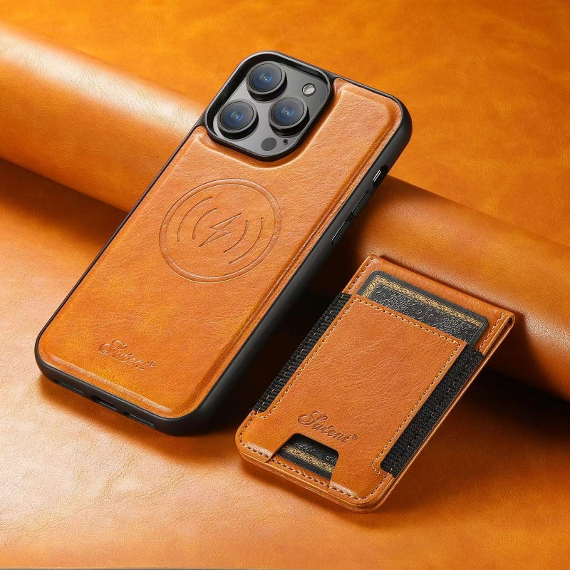 Ewerydays | Luxora – iPhone Hülle aus Echtleder mit Kartenfach und MagSafe – Damen & Herren