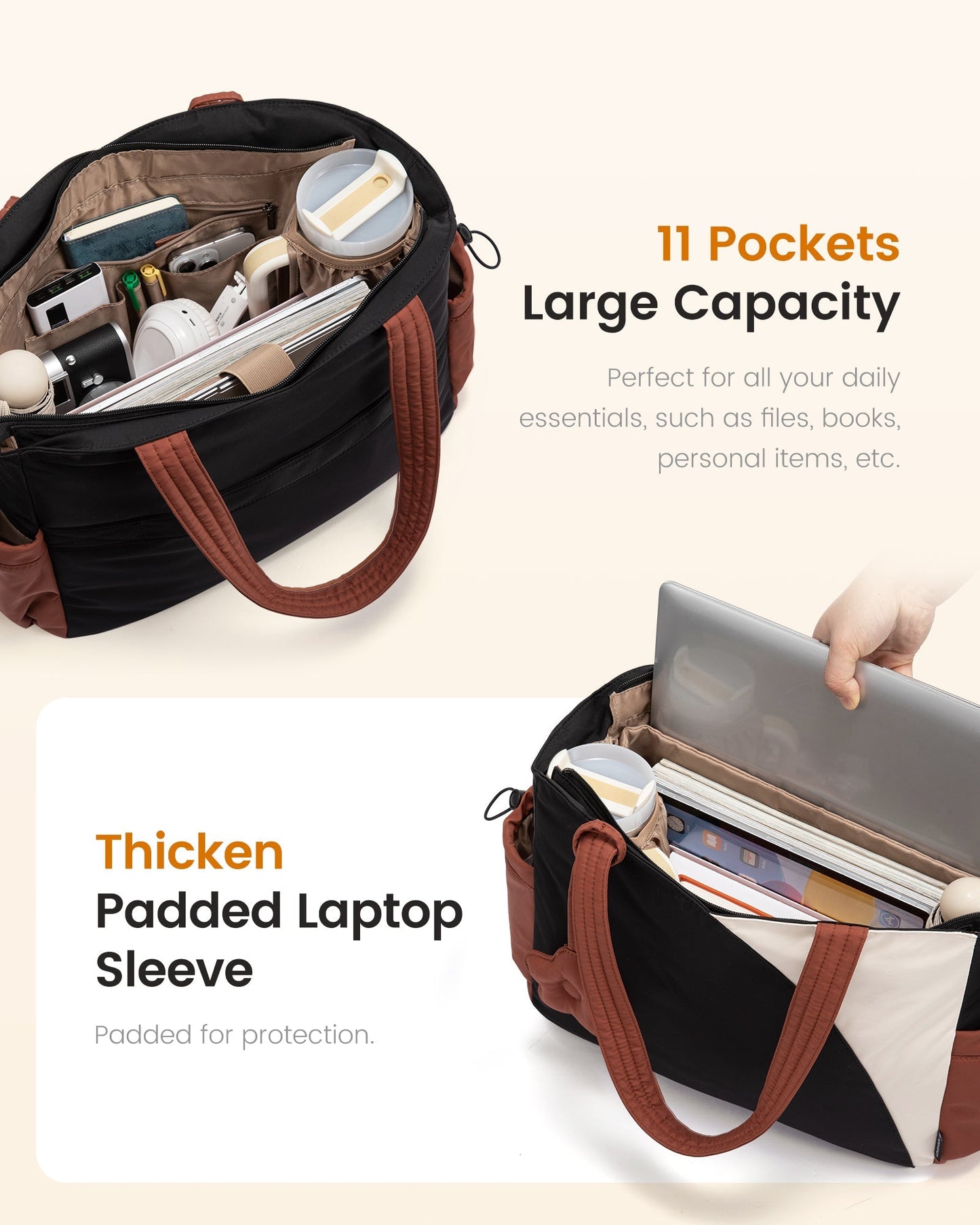 Ewerydays | Puffer Arbeitstasche Laptop 15.6 & 17.3 Zoll Robust & Praktisch
