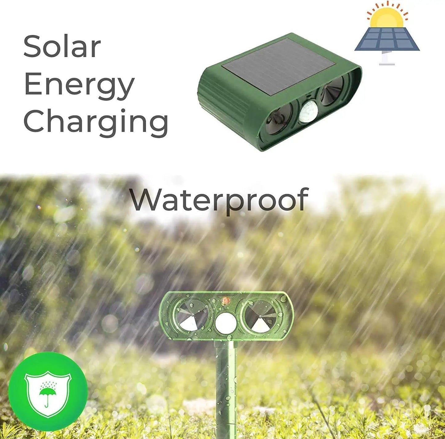 Ewerydays | Ultraschall Vogel + Schädling Abwehr Solarbetrieben - Lange Reichweite