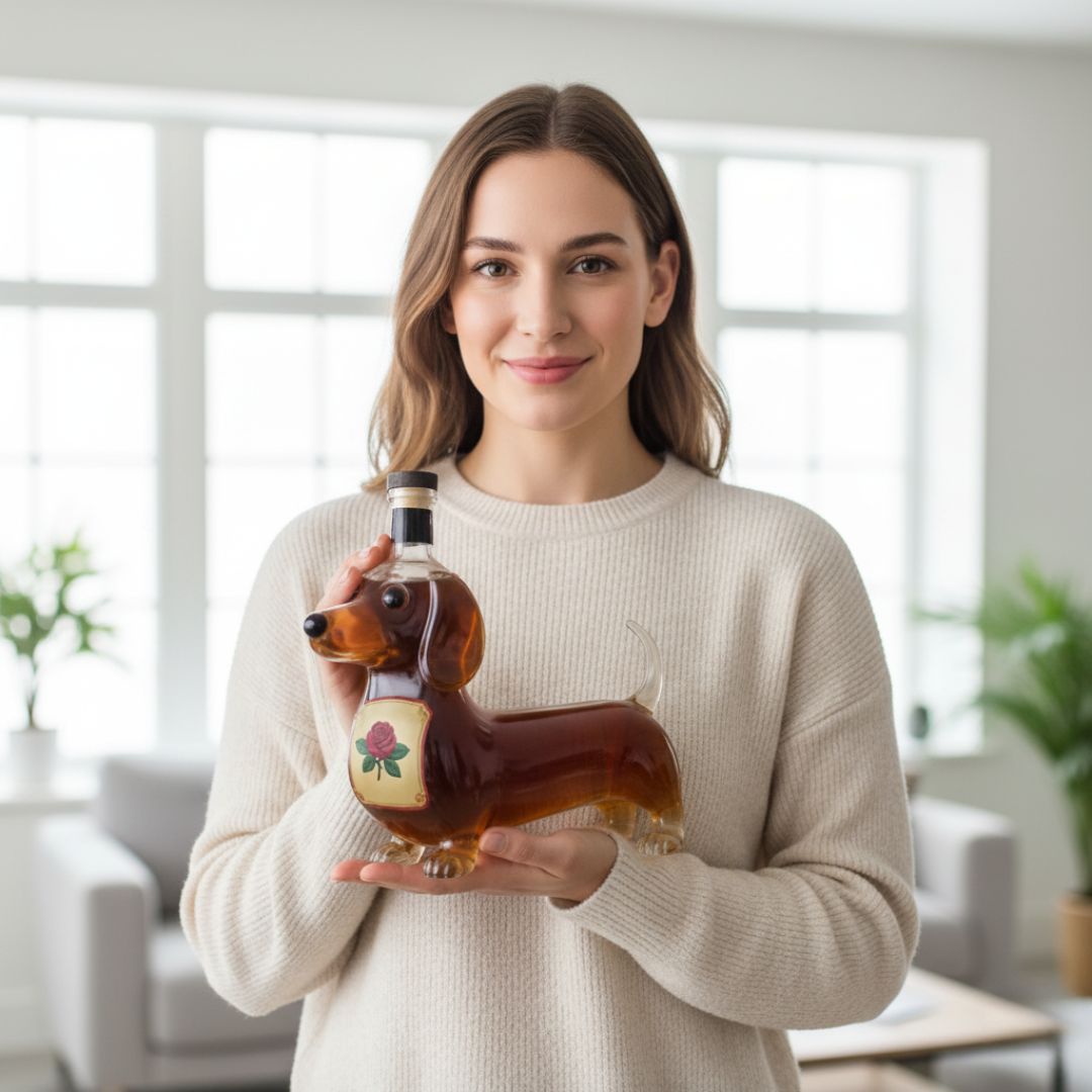 Ewerydays | Handgefertigte Flasche aus Glas in Hundeform – Hundeliebhaber lieben sie