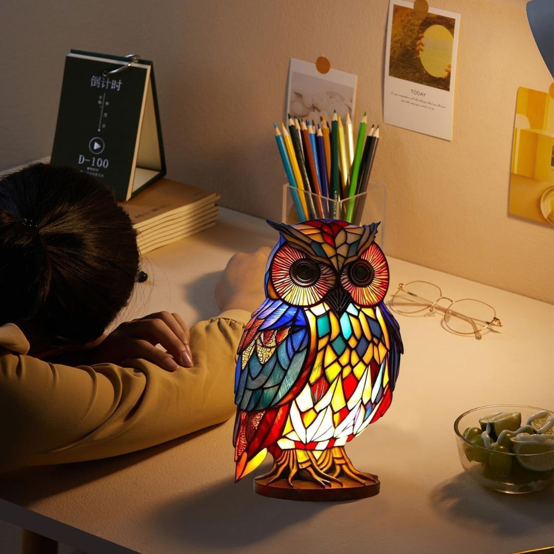 Ewerydays | LeuchtEule - handgefertigte Lampe, die Herzen erstrahlen lässt