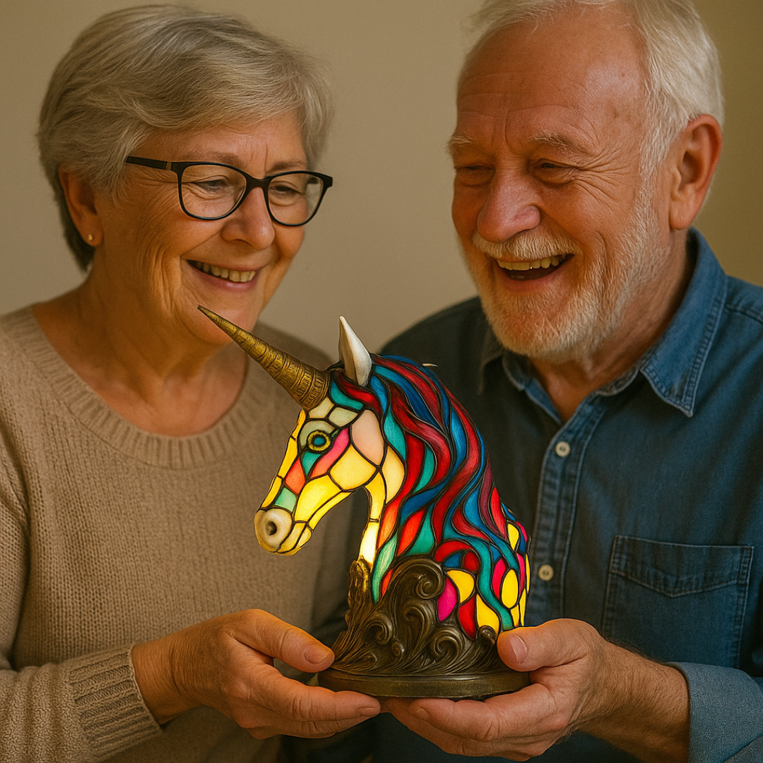 Ewerydays | LeuchtEinhorn - handgefertigte Lampe, die Herzen erstrahlen lässt
