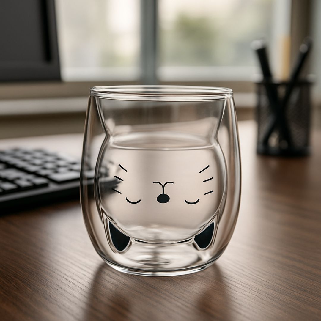 Ewerydays | MiauGlas Tasse - Handschonend, stilvoll, katzenlieb