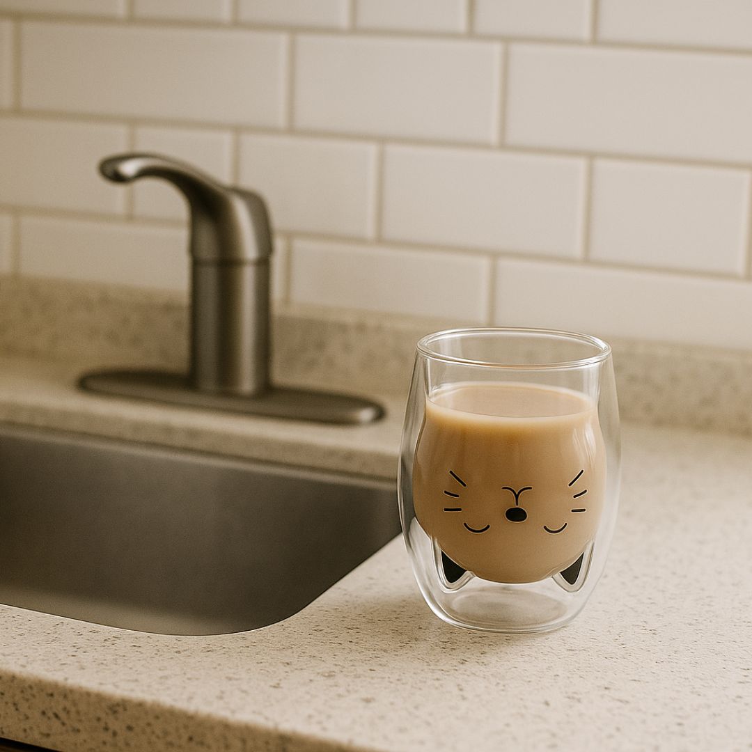 Ewerydays | MiauGlas Tasse - Handschonend, stilvoll, katzenlieb