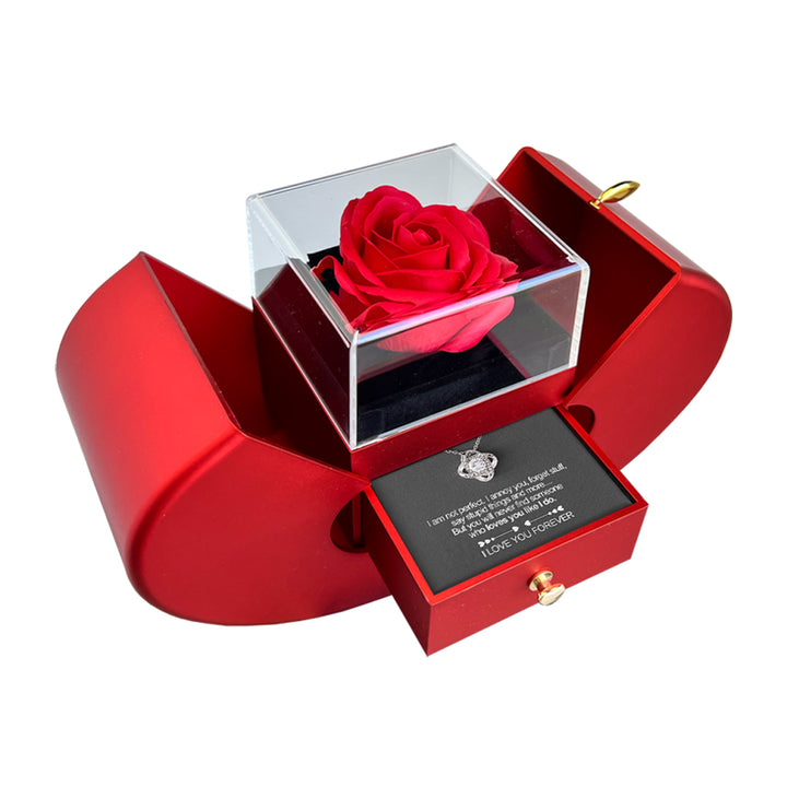 Ewerydays | White Gold Necklace - With Real Rose - To My Love