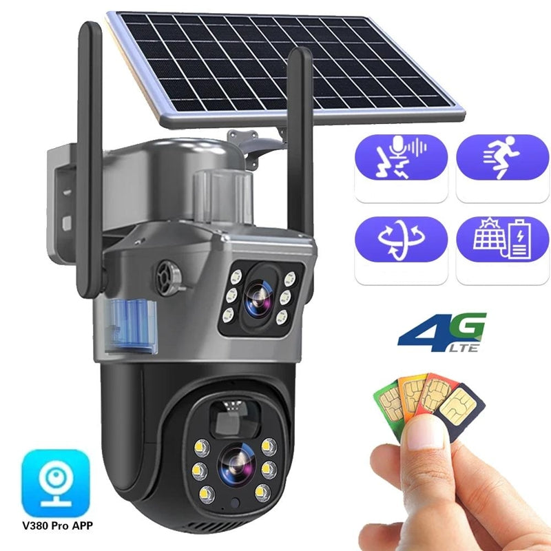Ewerydays | Kabellose 4K Überwachungskamera mit Solarpanel & App – DualGuard Sicherheitskamera für Zuhause & Garten