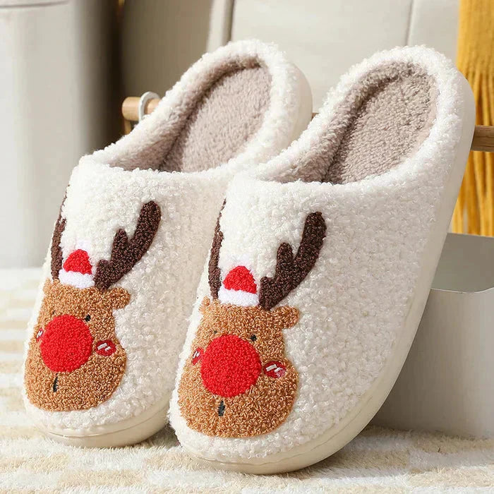 Ewerydays | Weihnachten Rentier Hausschuhe - Soft Slip-On Hausschuhe für drinnen