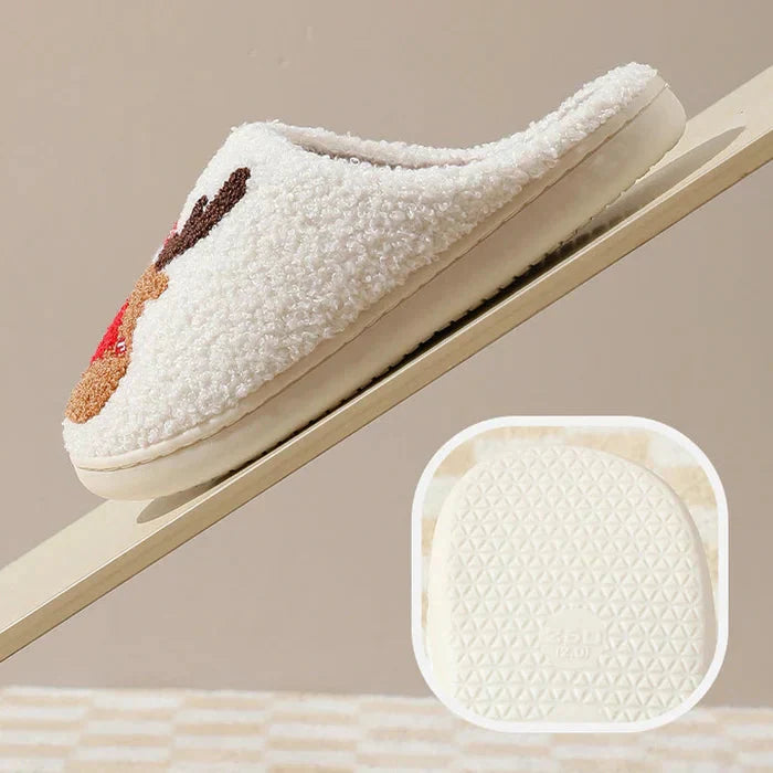 Ewerydays | Weihnachten Rentier Hausschuhe - Soft Slip-On Hausschuhe für drinnen
