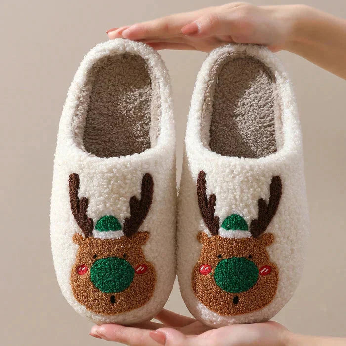Ewerydays | Weihnachten Rentier Hausschuhe - Soft Slip-On Hausschuhe für drinnen