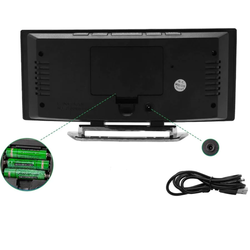 Ewerydays | Curveon - LED-Digitalwecker mit gebogenem Display