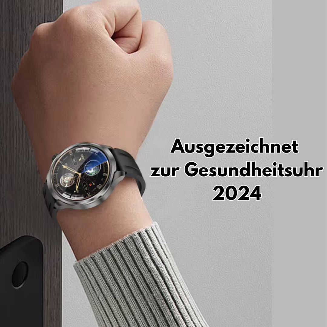 Ewerydays | VitalSense Pro X - Gesundheits-Smartwatch mit Lederarmband (2025)