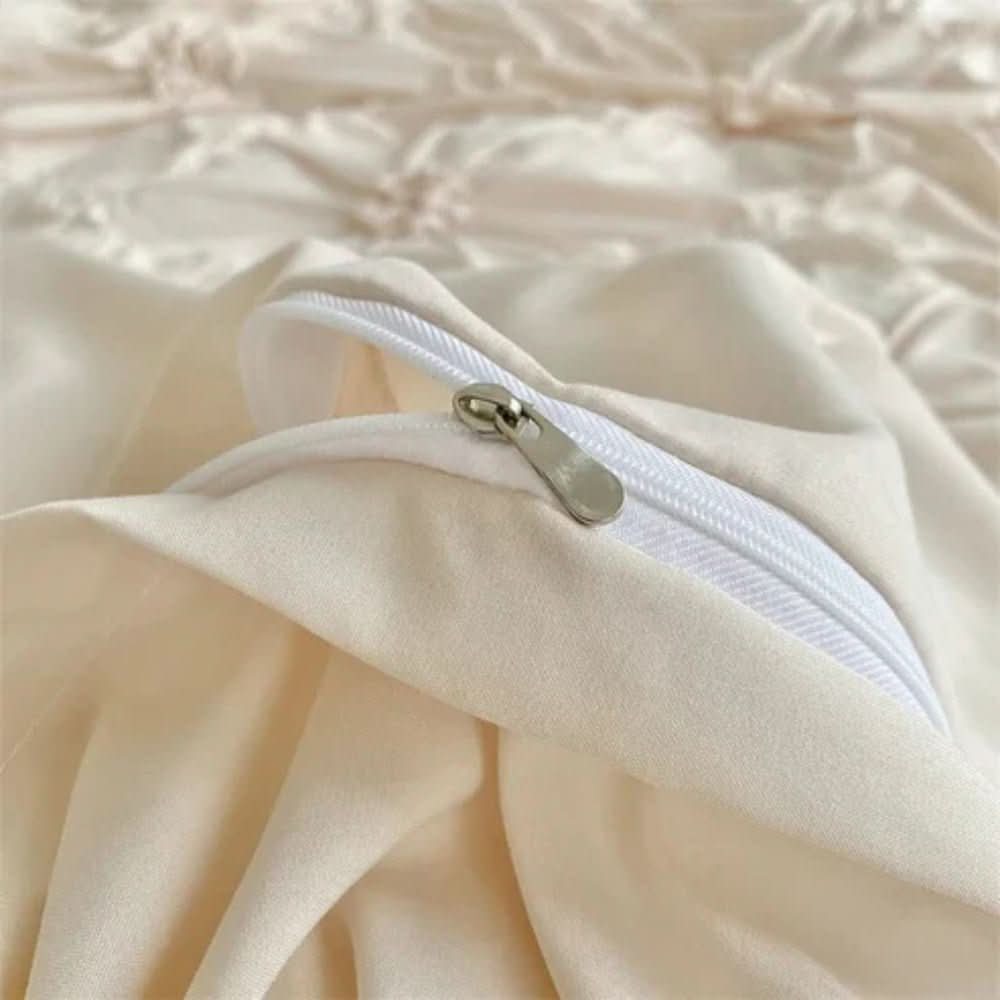 Ewerydays | Elegantes Rüschblumen-Bettdeckenbezug-Set aus Mikrofaser