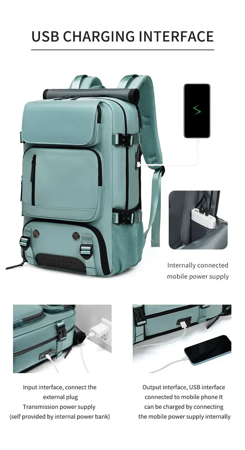 Ewerydays | Großer wasserdichter Reiserrucksack mit USB-Anschluss