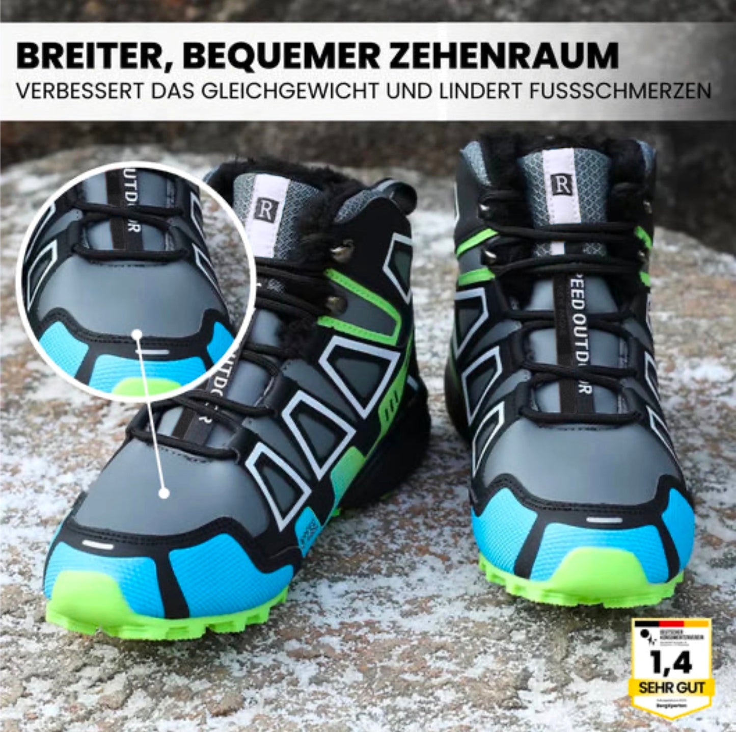 Ewerydays | OrthoTrekking Pro - ergonomische schmerzlindernde Trekking u.-Wanderschuhe - Sonderaktion 1+1 Gratis