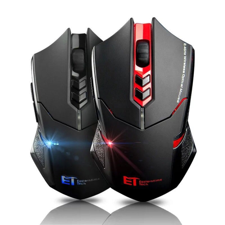 Ewerydays | ET X-08 7-Tasten 2400DPI 2.4G Wireless Stille Gaming Maus mit USB-Empfänger & Farbige Hintergrundbeleuchtung (Schwarz)
