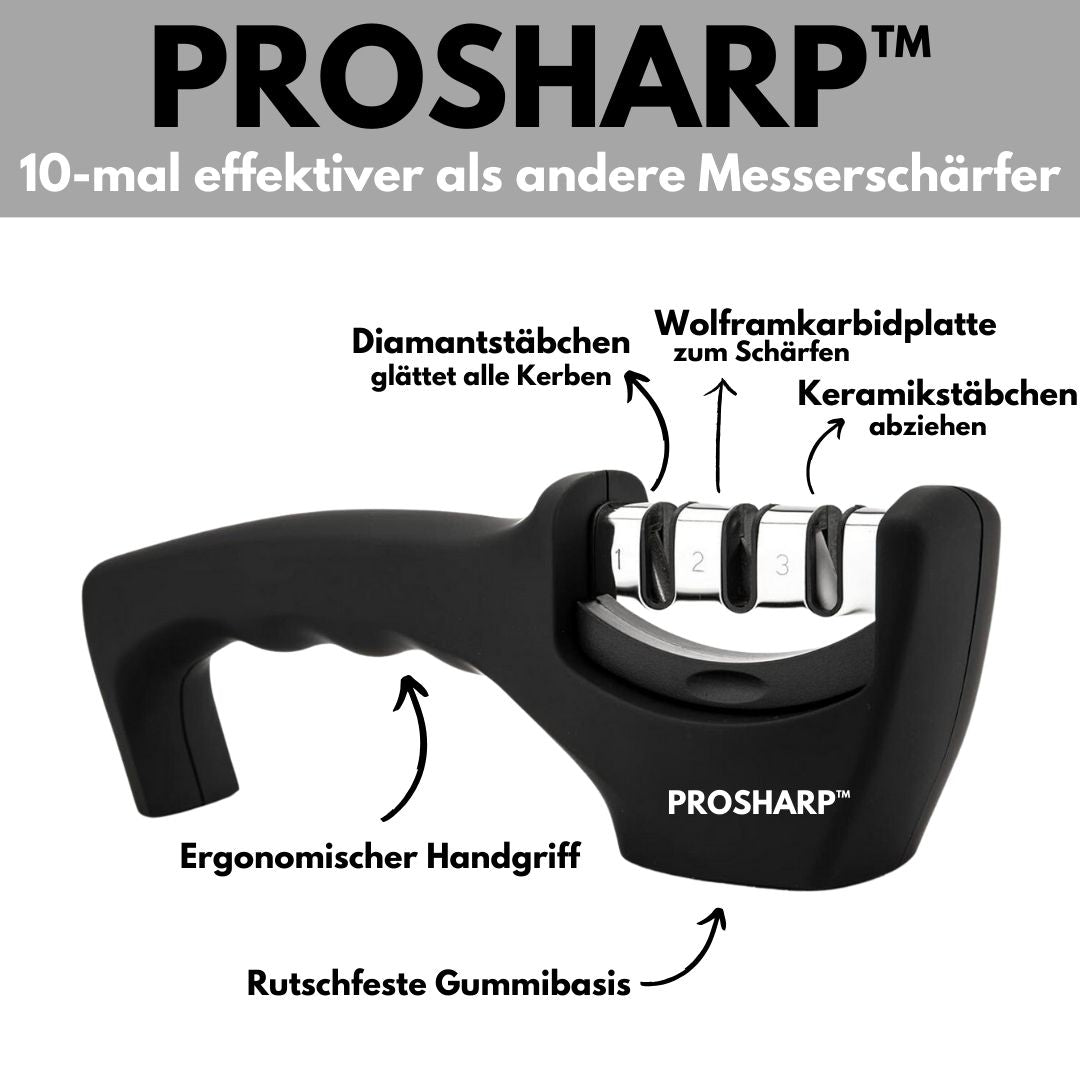 Ewerydays | ProSharp - professioneller, Keramikstein-Messerschärfer mit 3 Stufen