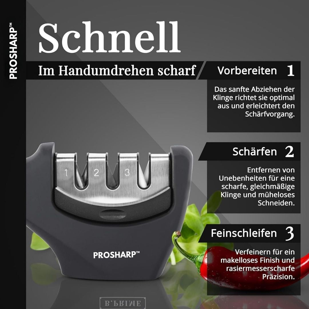 Ewerydays | ProSharp - professioneller, Keramikstein-Messerschärfer mit 3 Stufen