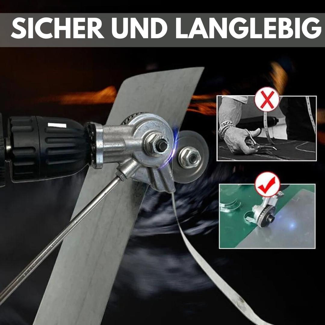 Ewerydays | Elektrischer Bohrmaschinen-Blechschneider – Aufsatz für Metall, Wellblech & Platten | Nibbler Schneidwerkzeug