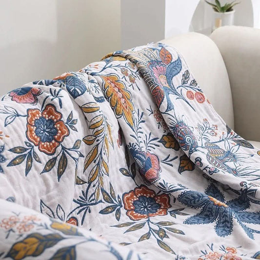 Ewerydays | Rustikales Baumwoll-Kissen mit floralem Muster, umkehrbares Design