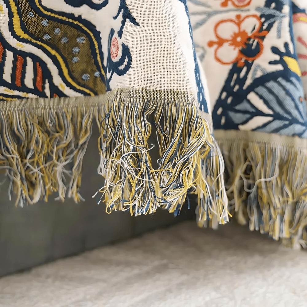 Ewerydays | Rustikales Baumwoll-Kissen mit floralem Muster, umkehrbares Design