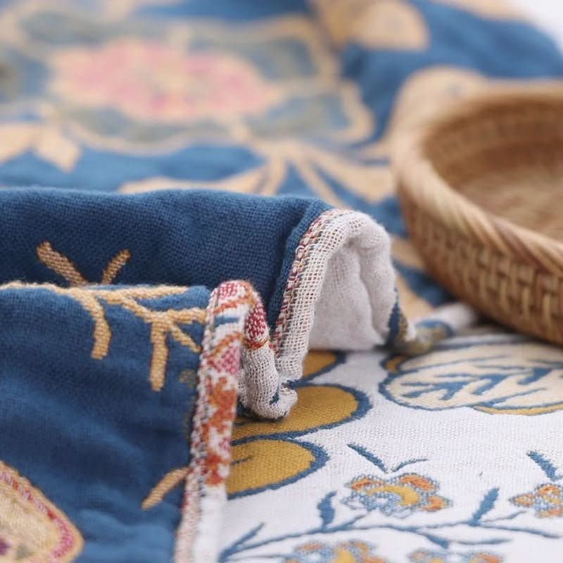 Ewerydays | Rustikales Baumwoll-Kissen mit floralem Muster, umkehrbares Design