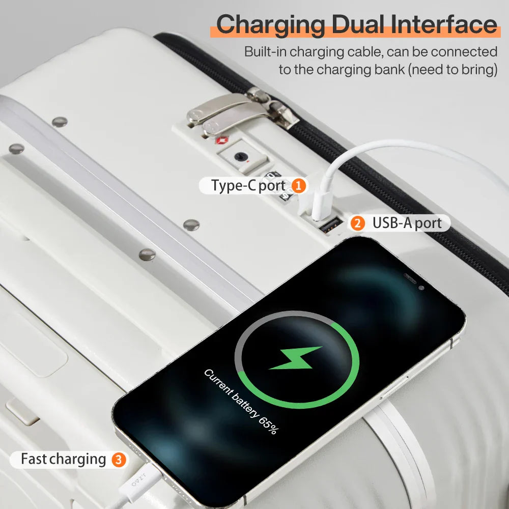 Ewerydays | Aluminiumrahmen-Hartschalenkoffer mit USB-Port – Turin