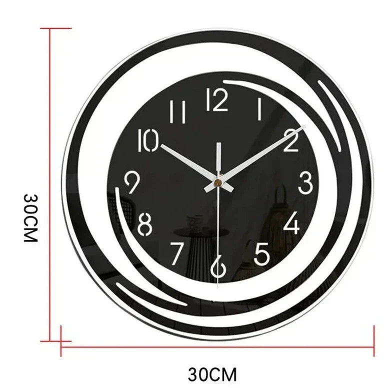 Ewerydays | Moderne Schwarze Wanduhr aus Acryl - ScandiTime