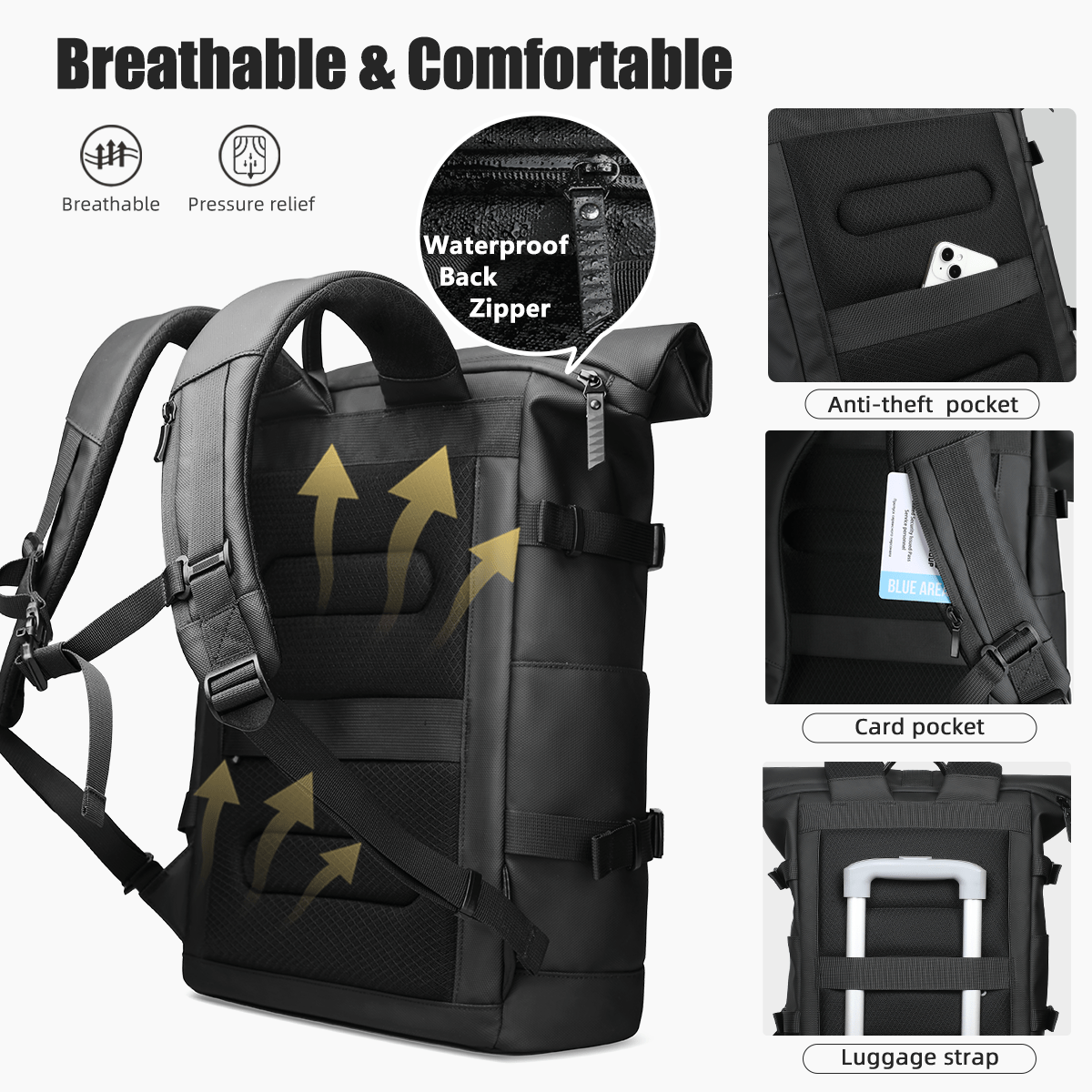 Ewerydays | Erweiterbarer Outdoor-Rucksack mit großem Volumen & Laptopfach