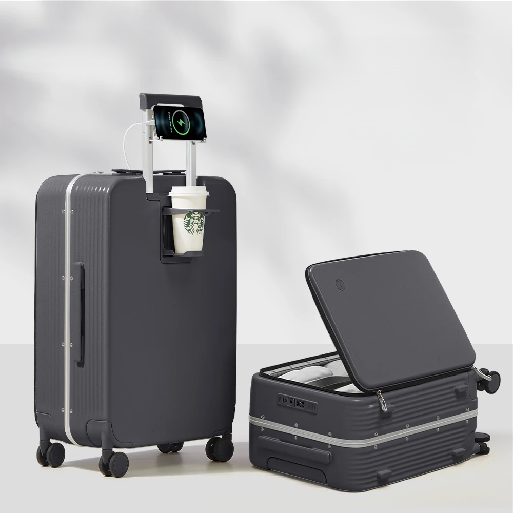 Ewerydays | Aluminiumrahmen-Hartschalenkoffer mit USB-Port – Turin
