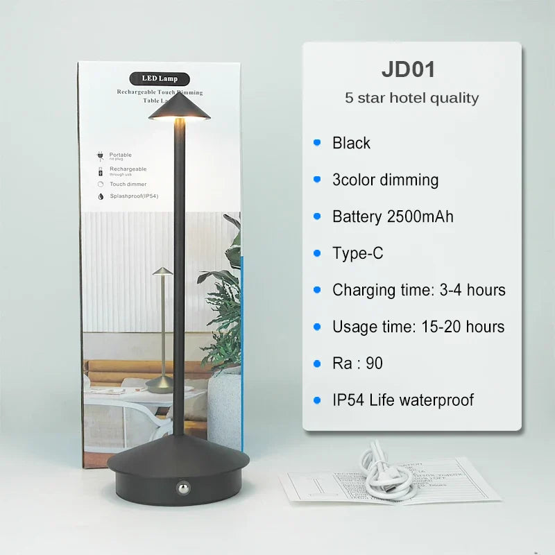 Ewerydays | Tischlampe | LED Kabellos, wiederaufladbar, dimmbar, wasserdicht, vielseitig